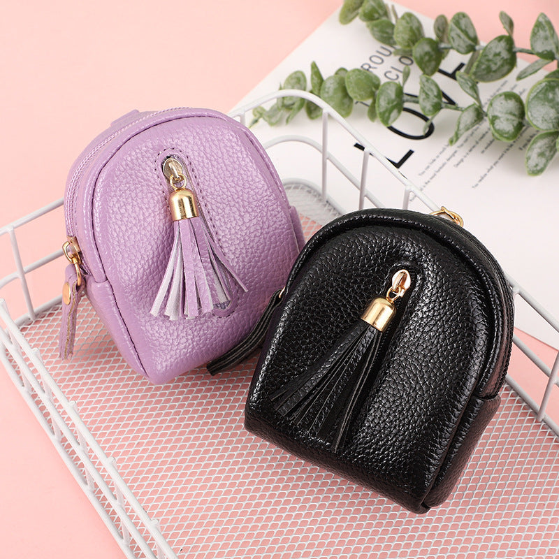 Wholesale PU Tassel Coin Purse Keychain